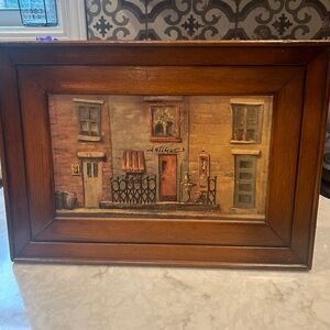 VINTAGE 1970s FRAMED PRINT BY PHILIPPE ALFIERI OF BOSTON, MA-SEE PICS FOR DETAIL